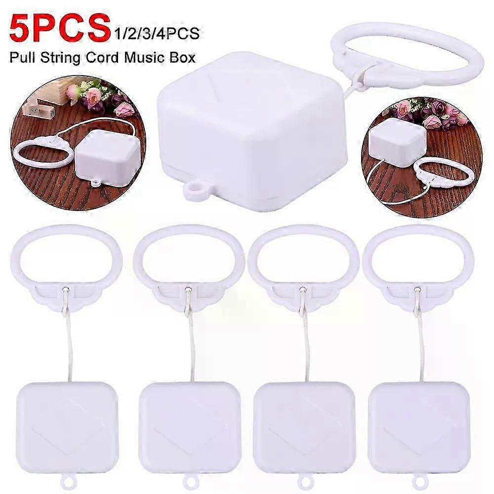 Pull String Cord Music Box White Baby Infant Kids Bed Bell Rattle Toy Gifts New Parts Accessories Fit For Children Brahms Lullaby