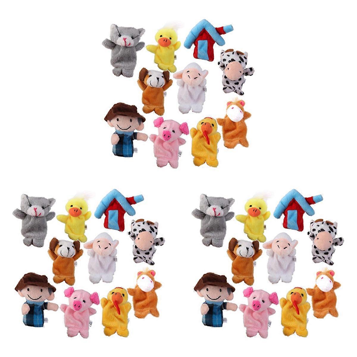 10x Old Nutztieren Fingerpuppen Kinder Bevorzugen Spielzeug
