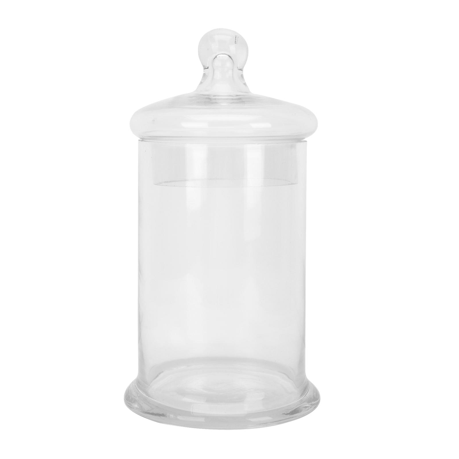 1Pc Glass Candy Storage Jar Multipurpose Household Holder Transparent