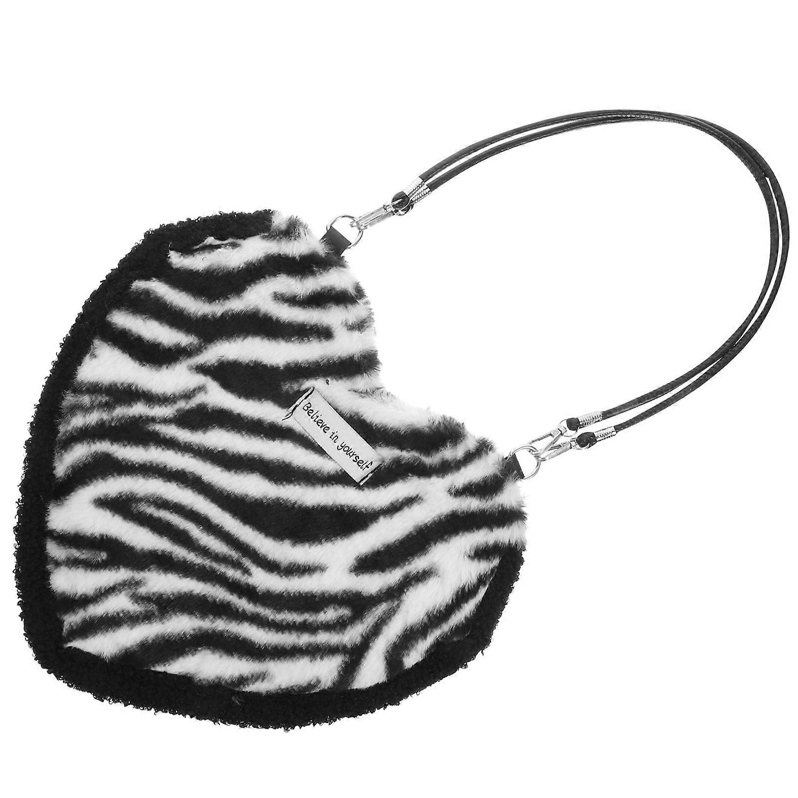 Creative Shoulder Bag for Women Crossbody Bag Fashionable Simple Design Plush Material 1Pc