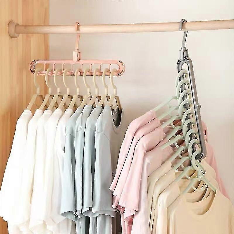 Magic Multi-port Support Hangers For Clothes Drying Rack Multifunction Storage Hangers 2pcs