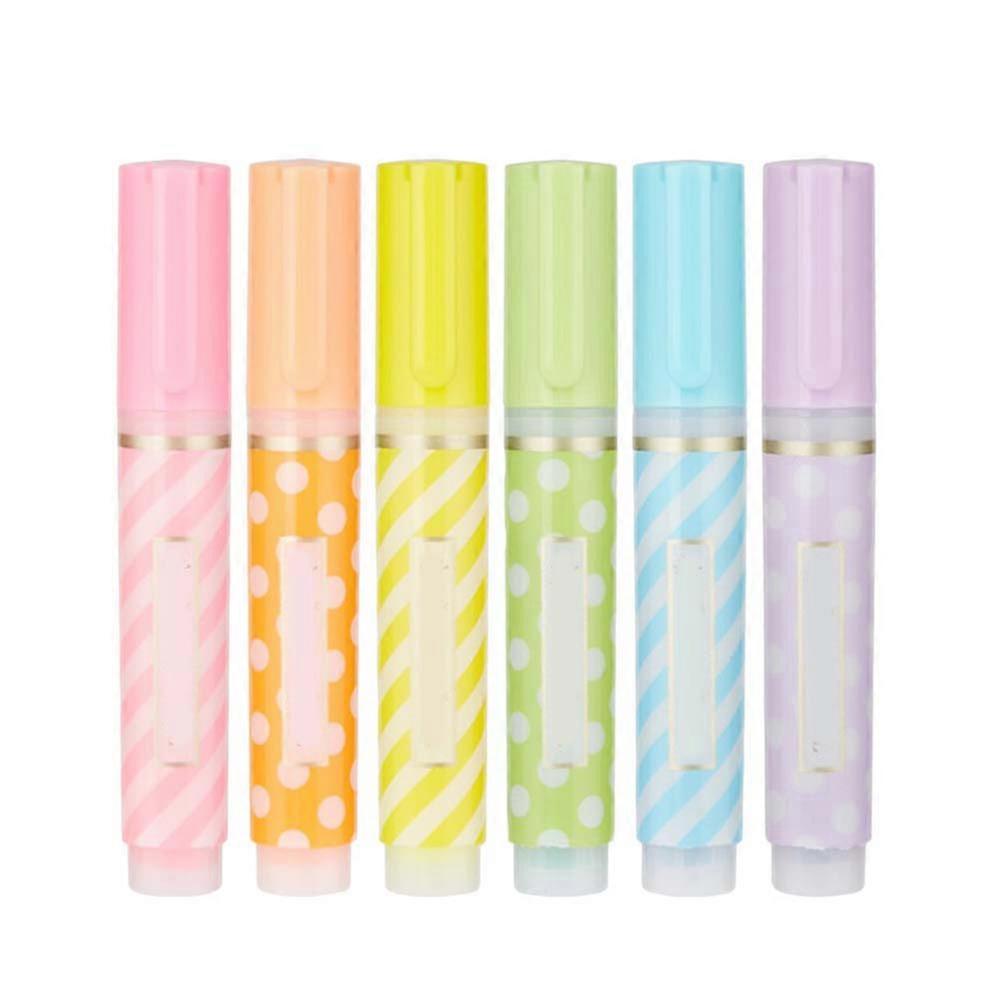 Chalk Pens Fine Tip Highlighter Pens For Kids Assorted Color Super Concentrated Ink For Whiteboard Glass Windows 6Pcs
