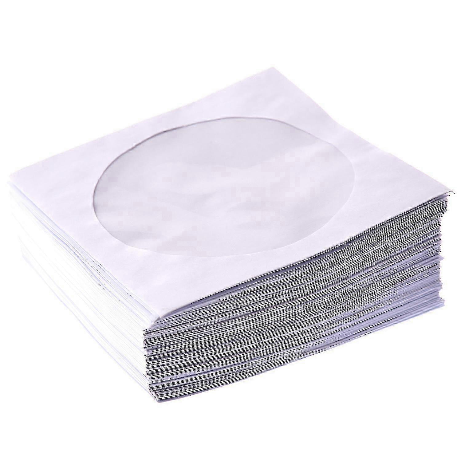 100 Paper CD Sleeves with Window & Flap