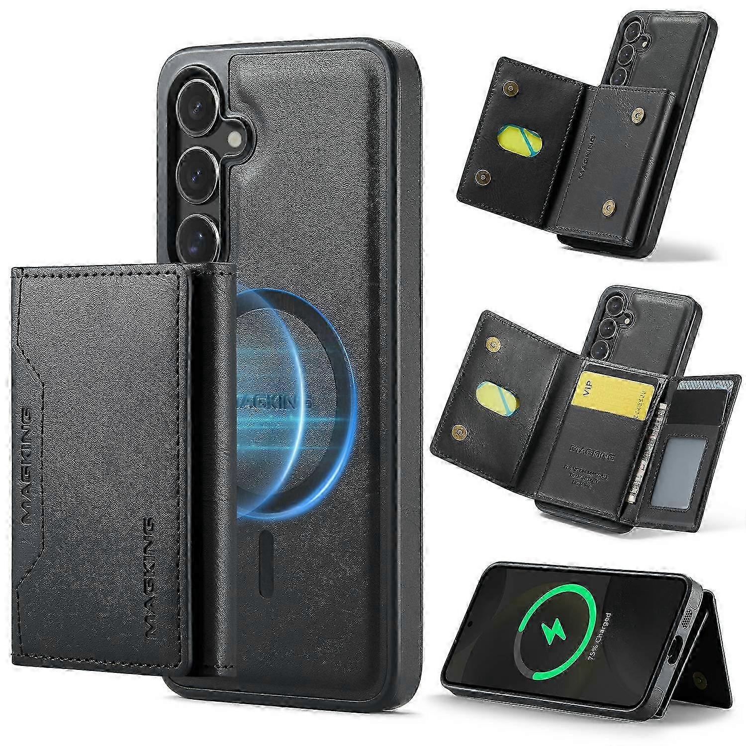 Compatible Phone Case for a Certain Brand Galaxy S25, K2 Series Cover, MagSafe Support, Brown PC TPU PU Material