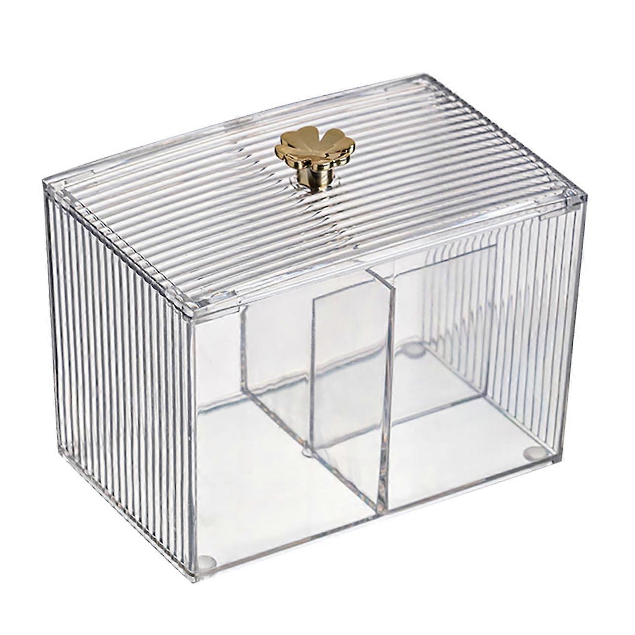 Make Up Box Multi Purpose Cosmetic Storage Organizer With Lid Double Compartment Spice Container Snack And Cotton Pads