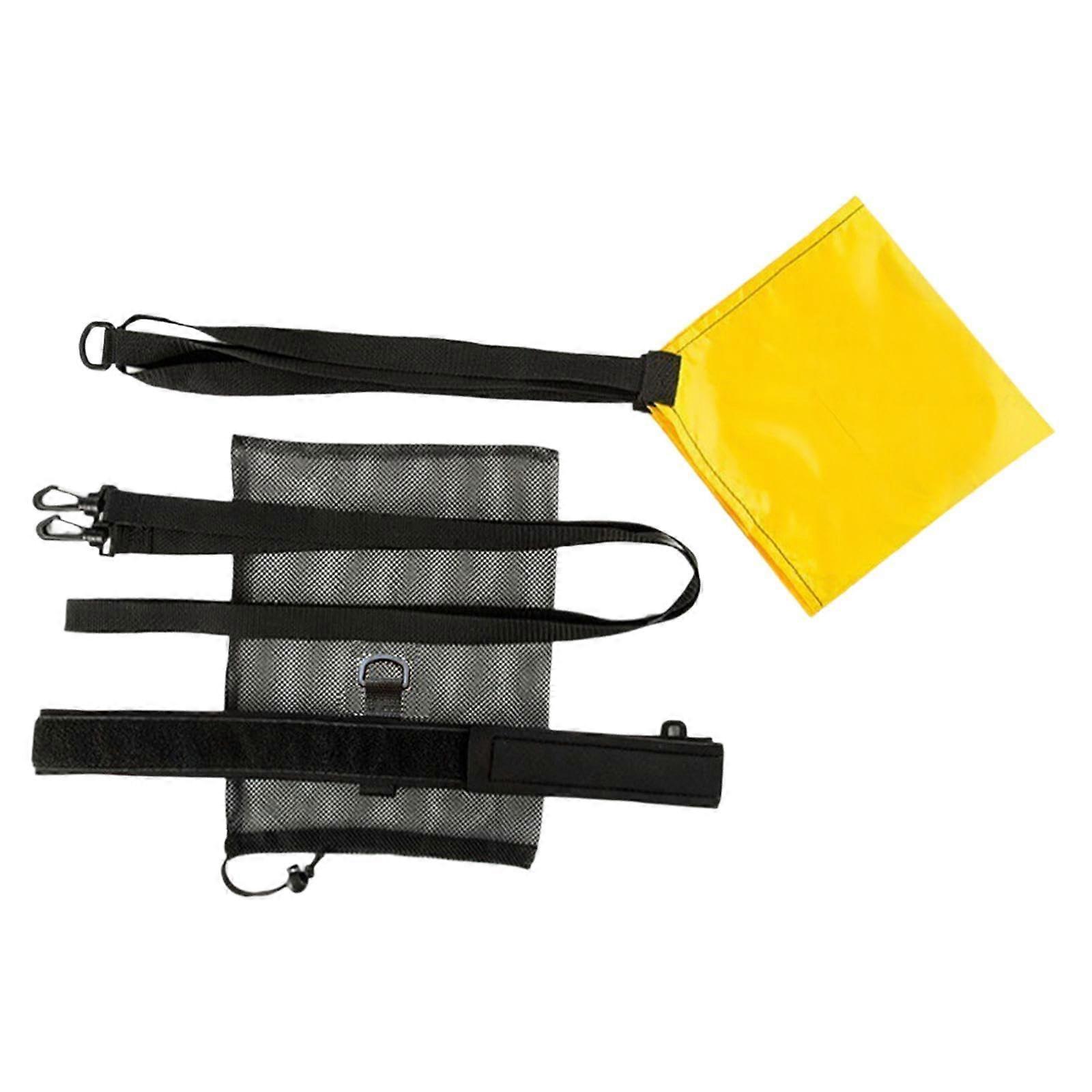 Swimming Parachute for Resistance Training, 43 cm Yellow Belt, Speed and Agility Tool, Strength Training Device