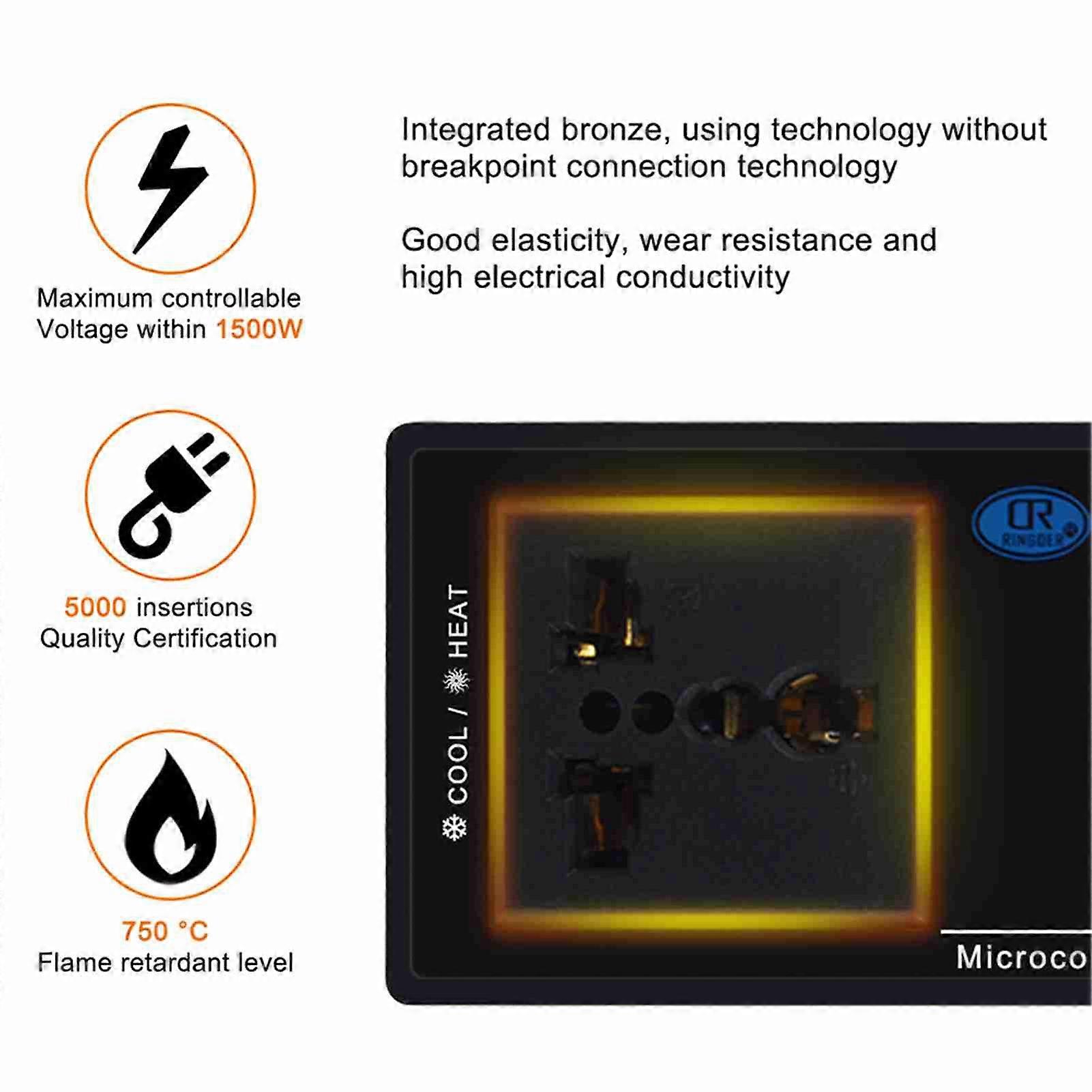 Digital Display Thermostat Intelligent High Accuracy Reptile Temperature Controller for Greenhouse Incubator Fridge Black