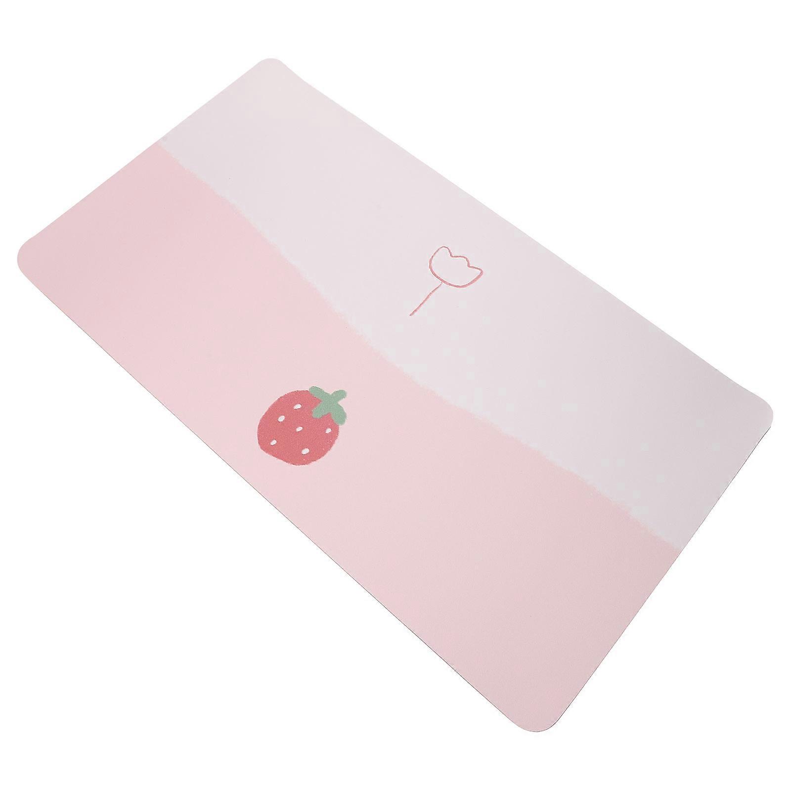 Pink Computer Desk Pad with Antiskid Design and Smooth Surface for Home Use