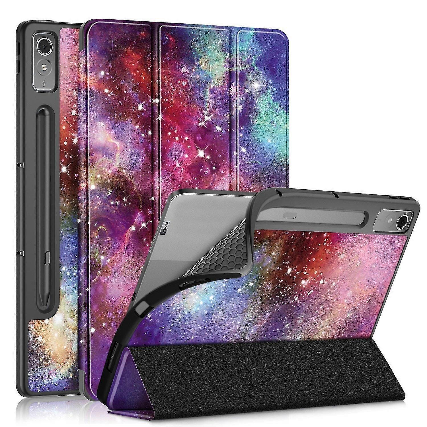 Housse en cuir intelligent 3 pliables pour Lenovo Tab P12 12.7 2023