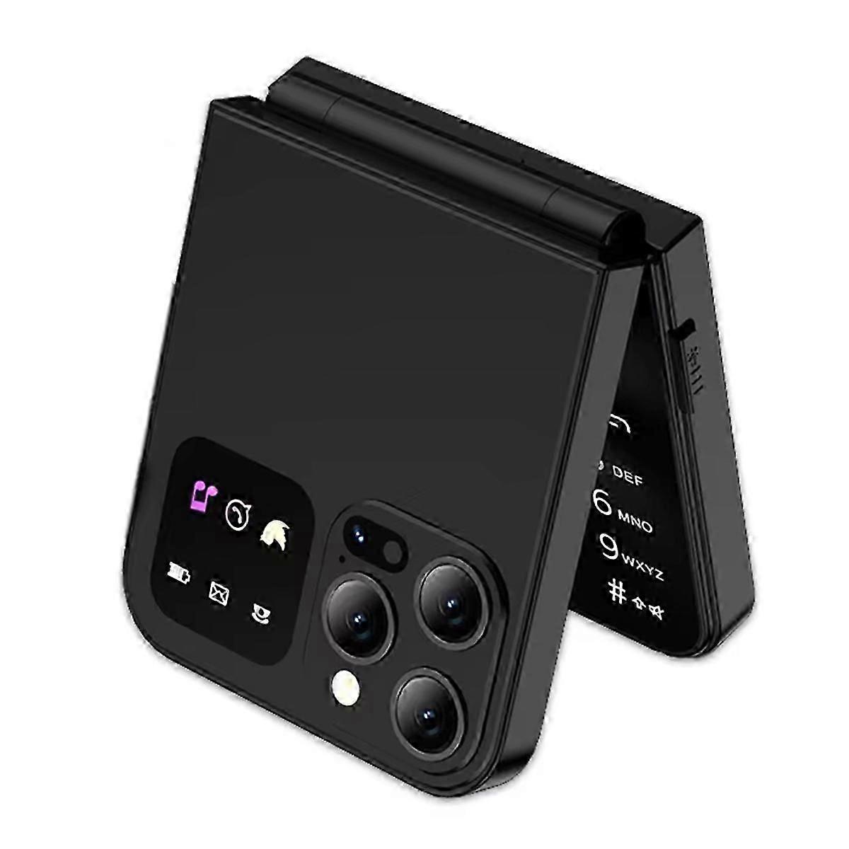 A50 Pro Flip Phone Dual SIM Card GSM Automatic Call Recording 2.4 Inch Screen Foldable Mobile Phone Device