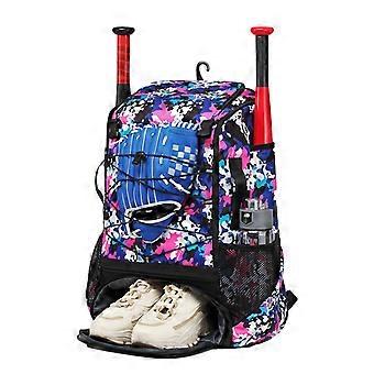Baseball Softball Backpack with Multiple Compartments, Oxford Fabric, for Adults and Teens