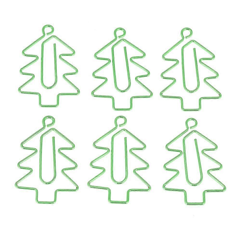 2025 Neuestes Modell 6pcs Weihnachtsbaum Form Büroklammern Lesezeichen Markierung