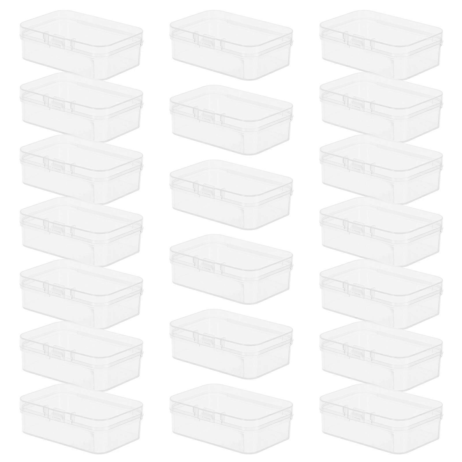 Plastic Storage Box for Organizing Small Items 20Pcs Transparent with Lid
