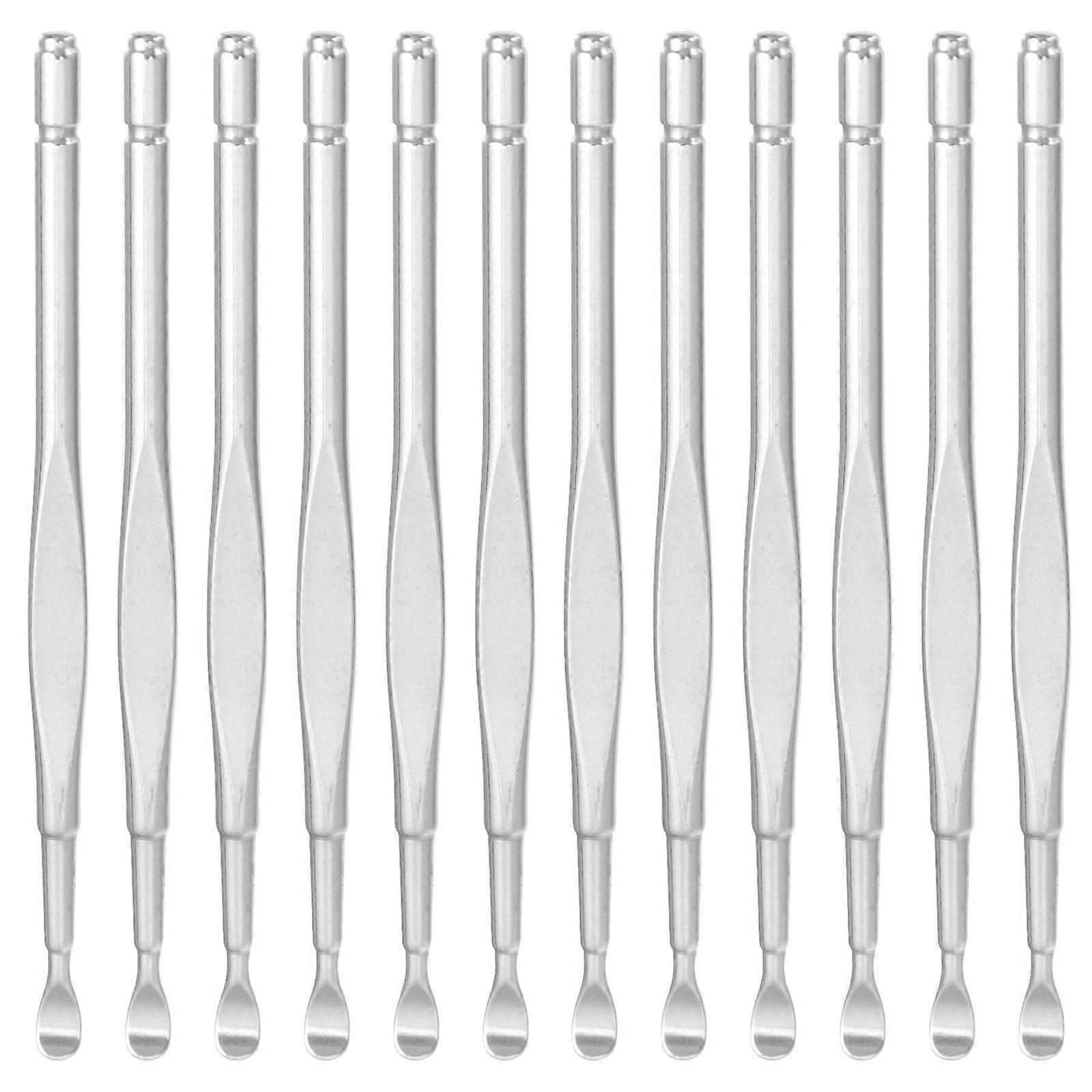 Stainless Steel Wax Removal Tool Set 12pcs Safe Spoon for Durable, Easy to Clean Wax Cleaning with Smooth Surface to Prevent Irritation