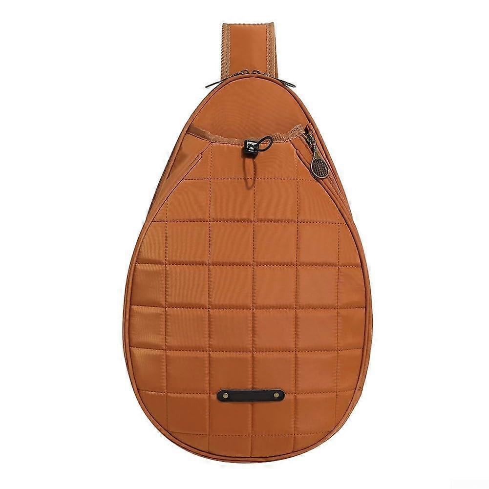 Polyester Tennis Racket Shoulder Bag Protects Your Racket From Damage Brown