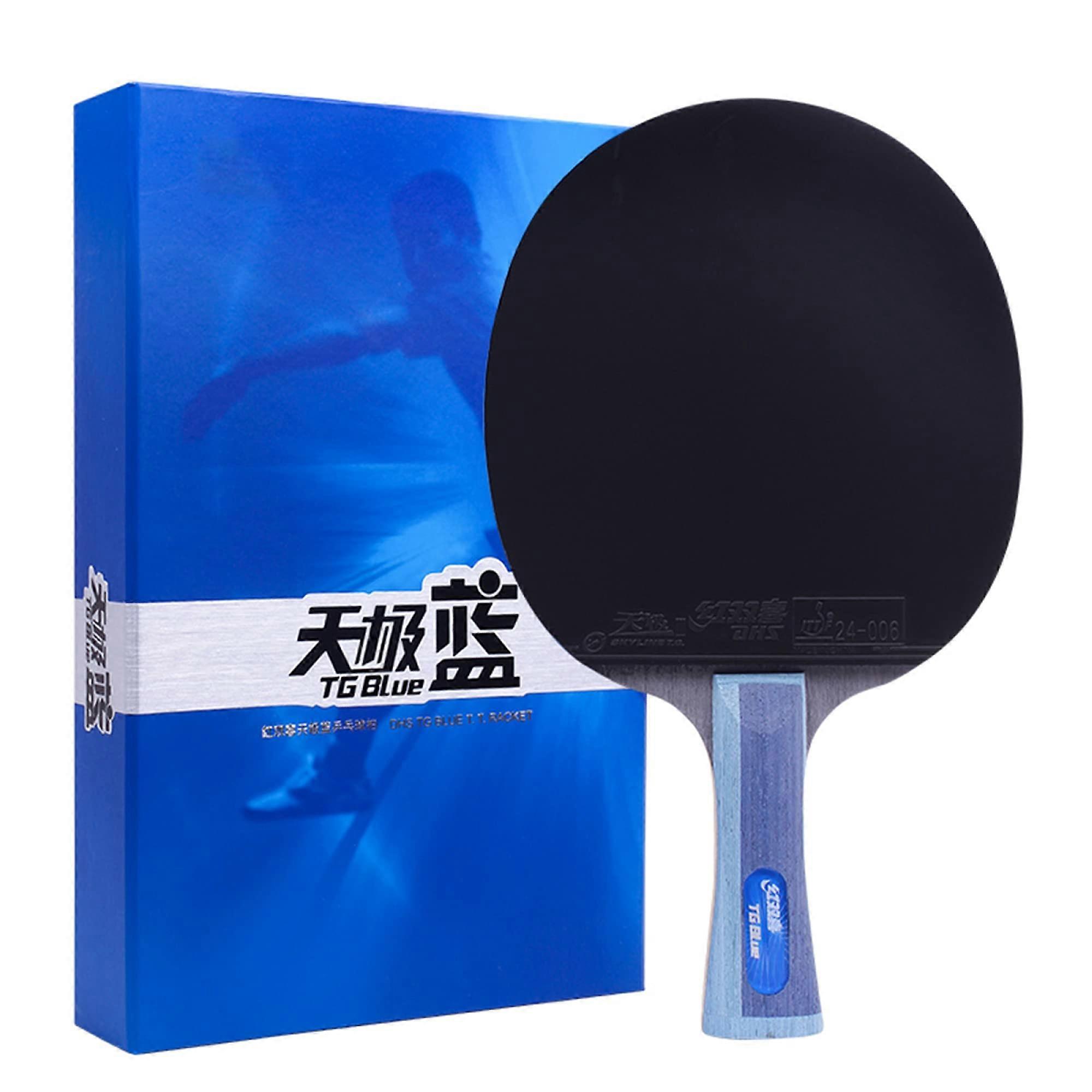 Ping pong bat set, professional table tennis bat, table tennis set for advanced users, designed for speed, 1 pack, long handle. Long handle, 1 Pack.