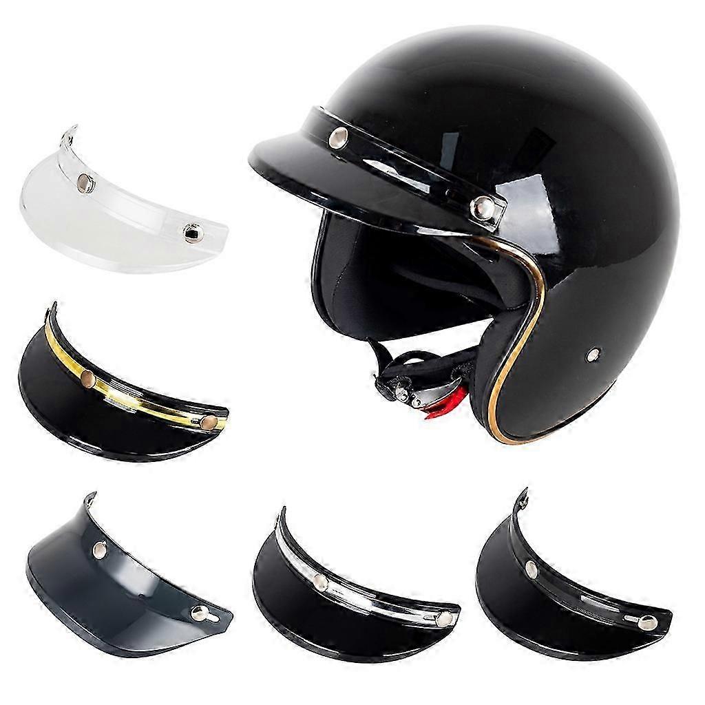 Open Face Helmet Sun Shade Protectors 3 Snap-Button Flip UpDown Shield Visor