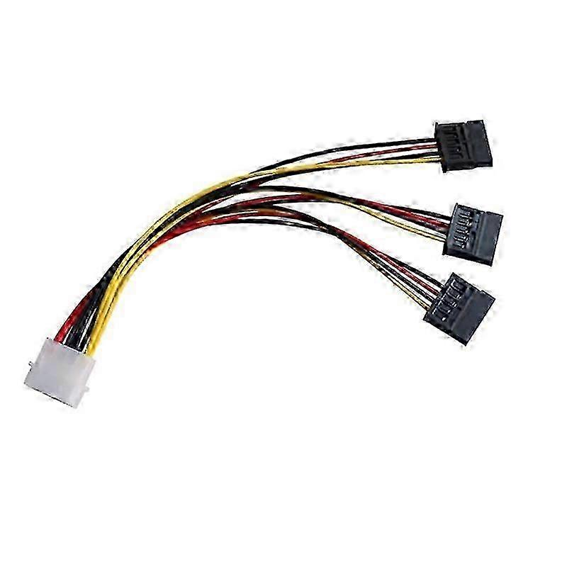 4Pin IDE to SATA Power Conversion Line 1 to 3 Hard Disk Extension Y-Cable SZRH A-F
