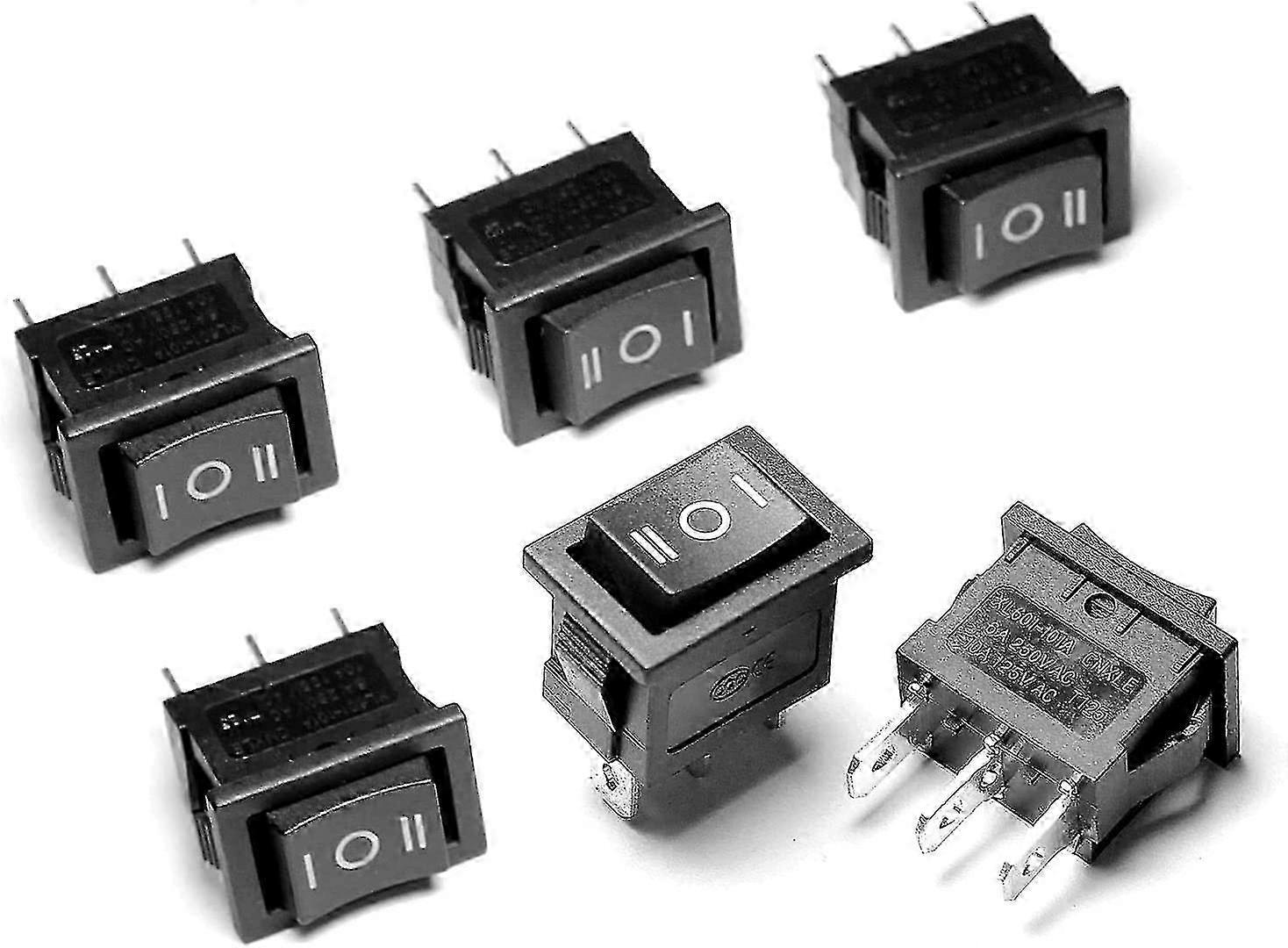 6 Pcs Iave Button Switch Toggle Switch Push Button Switch 3 Endpoints 3 SZRH A-F