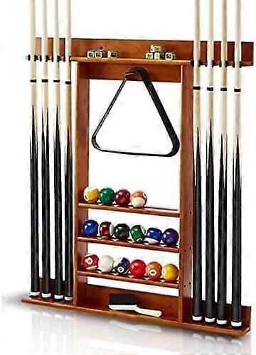 Portable billiard cue rack – Red, 8 holes.