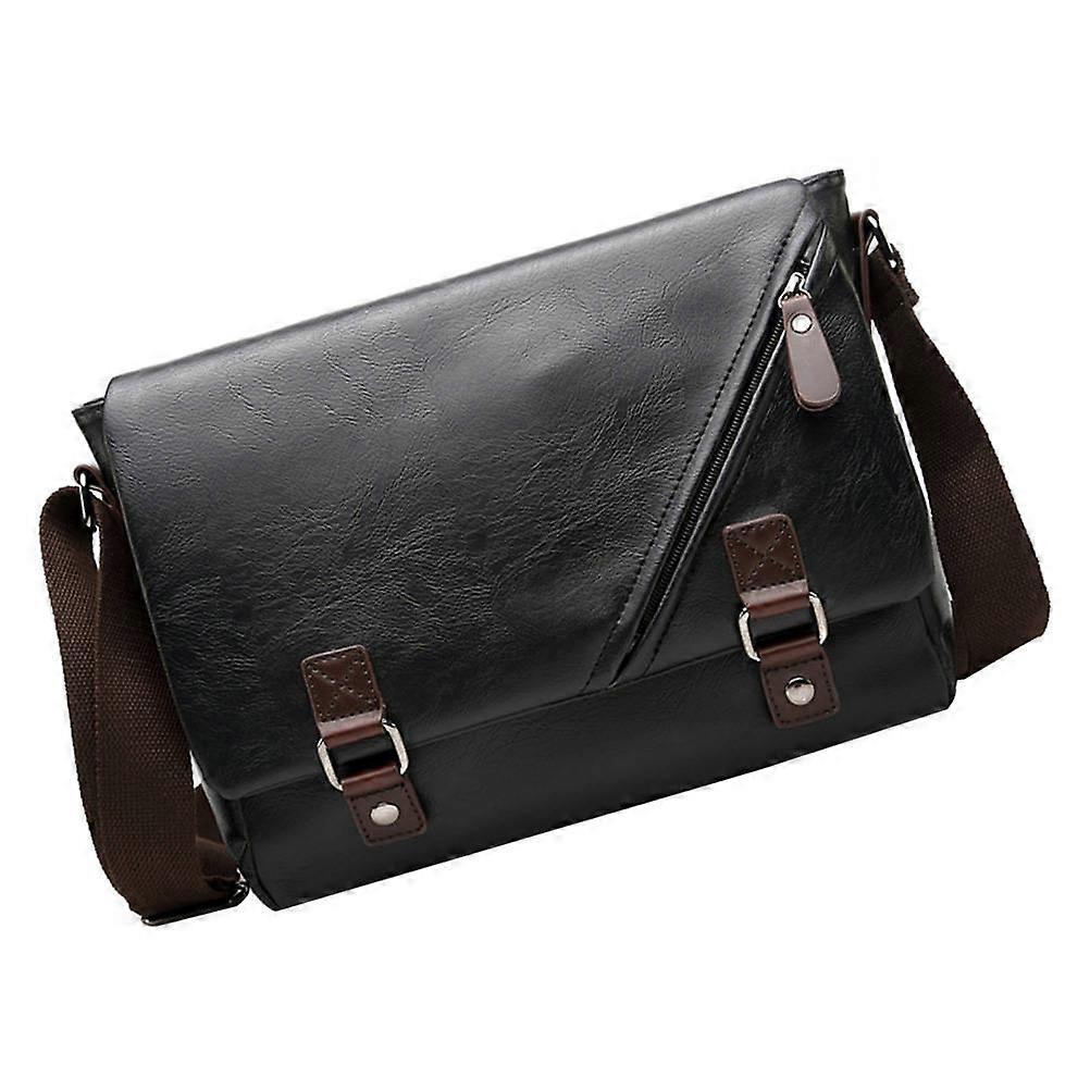 Men's Casual PU Business Bag with Proper Capacity for Daily Use Black