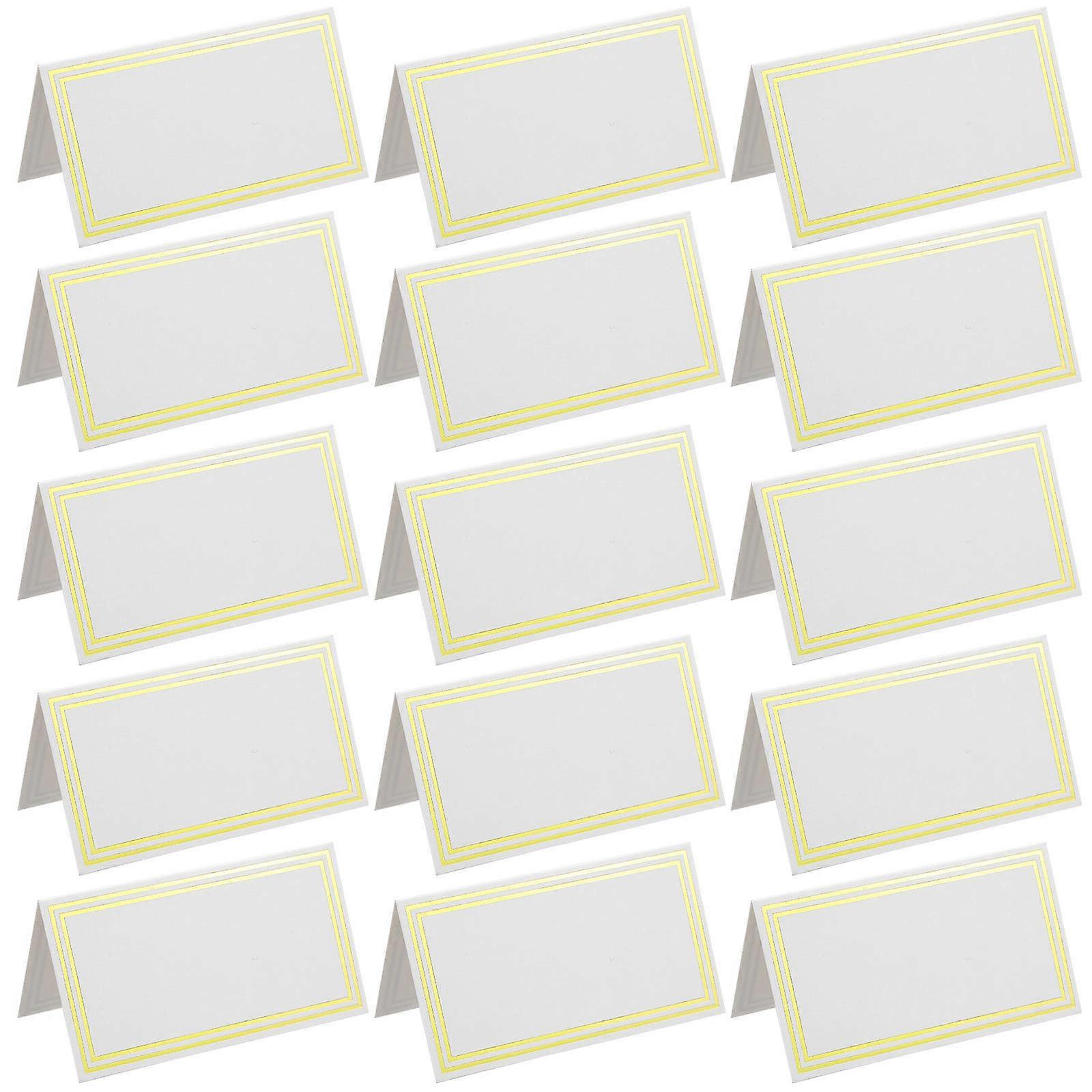 60pcs Bronzing Design Place Cards, Elegant Name Cards for Weddings, Dinners, Easy Writing & Glamorous Table Settings