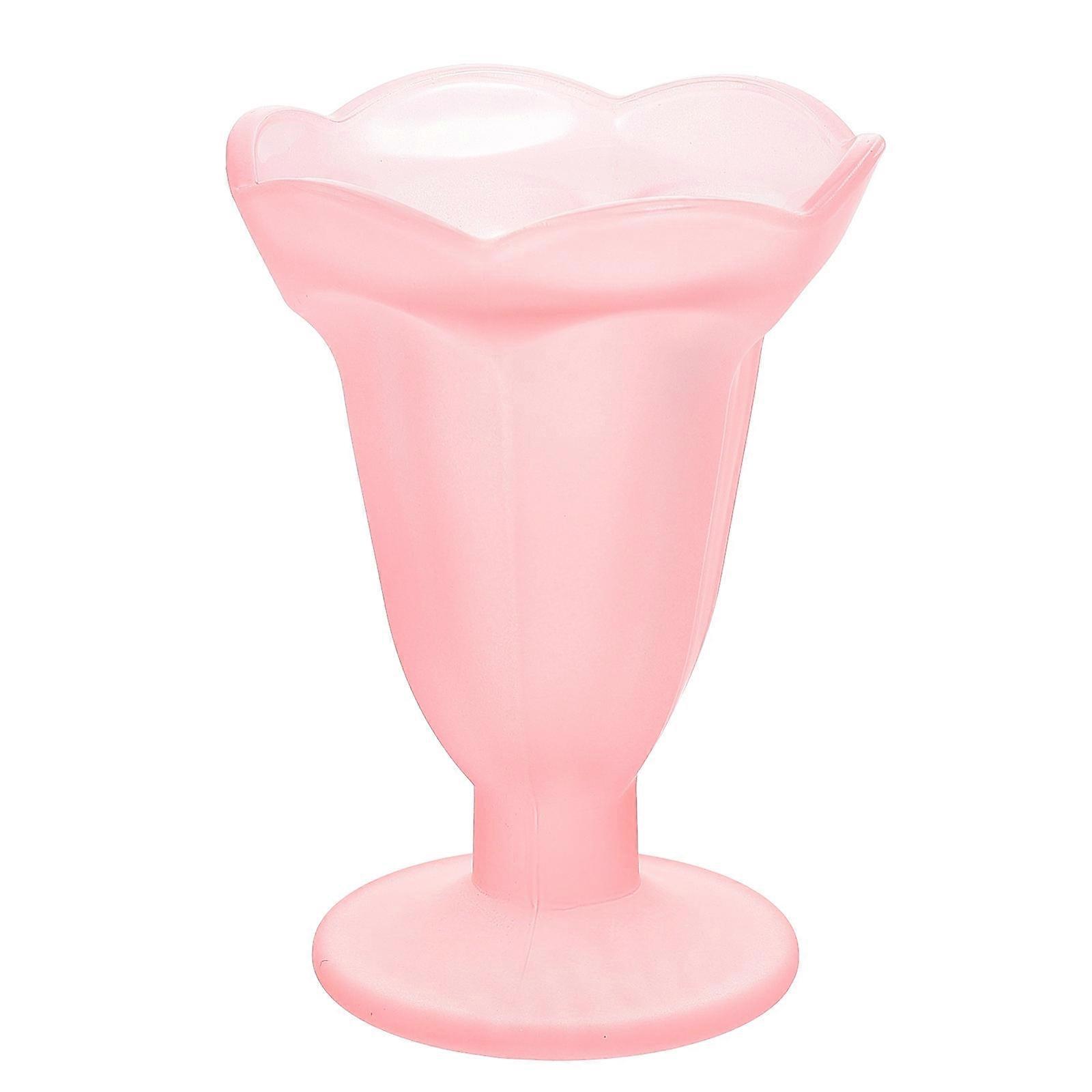 Glass Dessert Cup Ice Cream Serving Cup Simple Design For Restaurants Textured Surface 1Set