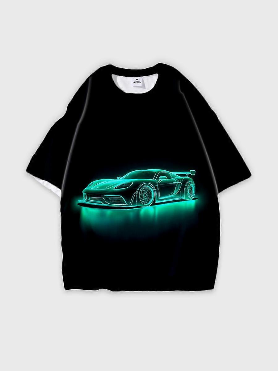 T-shirt round neck Pattern loose short sleeve JW3141