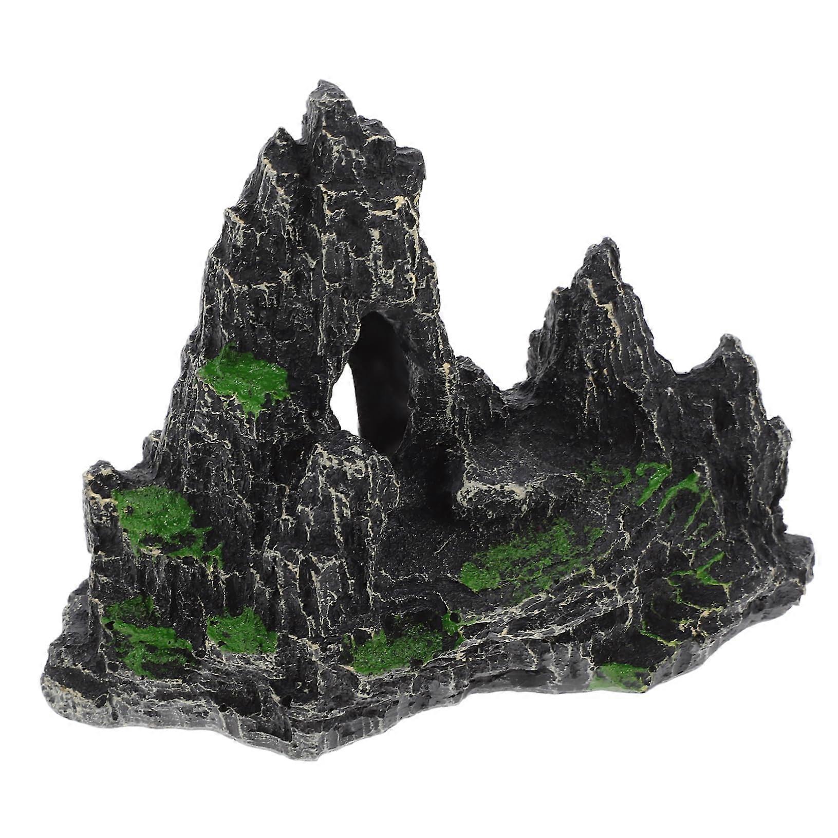 Artificial Rock Landscape for Fish Tanks Durable Resin Ornament