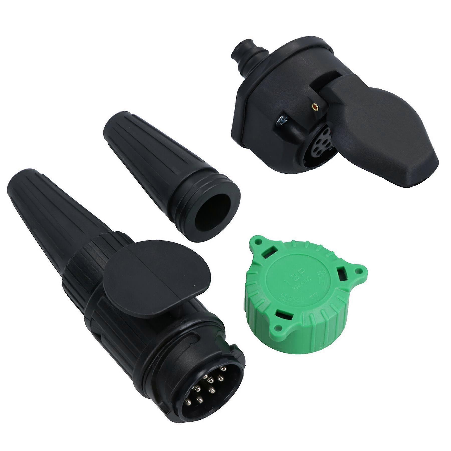 13 PIN Plug Trailers Caravans Electric Wring Plug And Socket with Gasket Euro