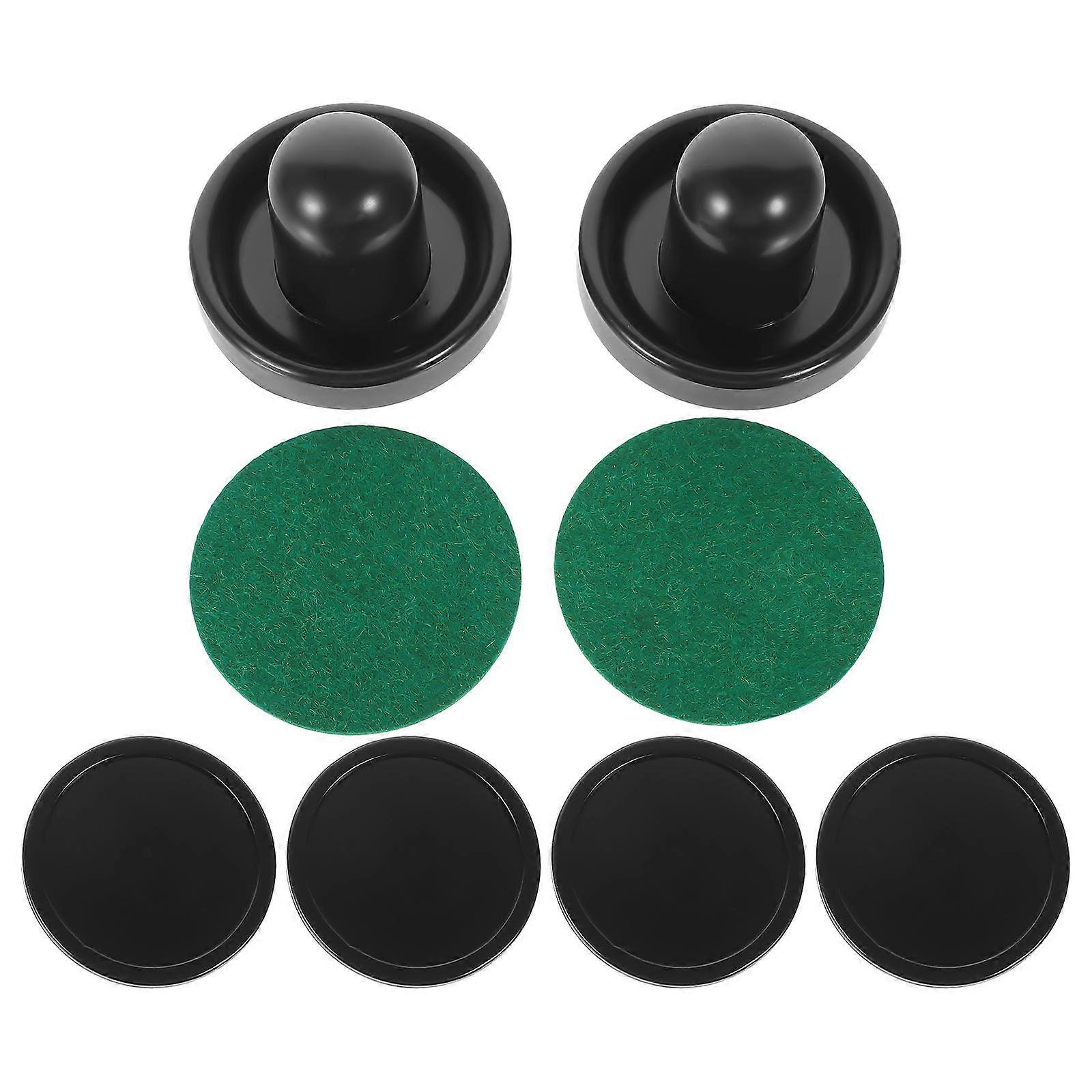 It sounds like you're referring to a product listing or description for **air hockey pushers (paddles) and pucks**, designed for tabletop air hockey