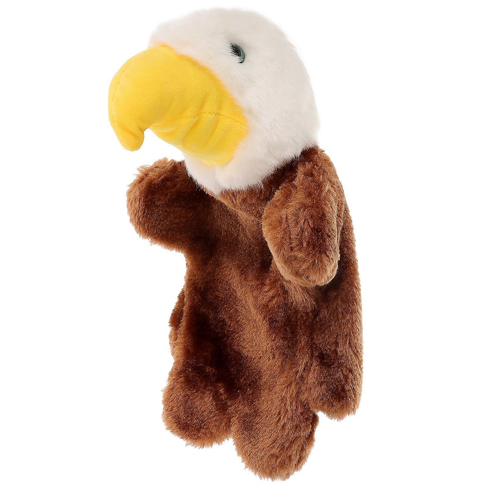 Plush Eagle Hand Puppet for Storytelling, Imagination Role Play, Creative Soft Doll for Engaging Parent Child Activities