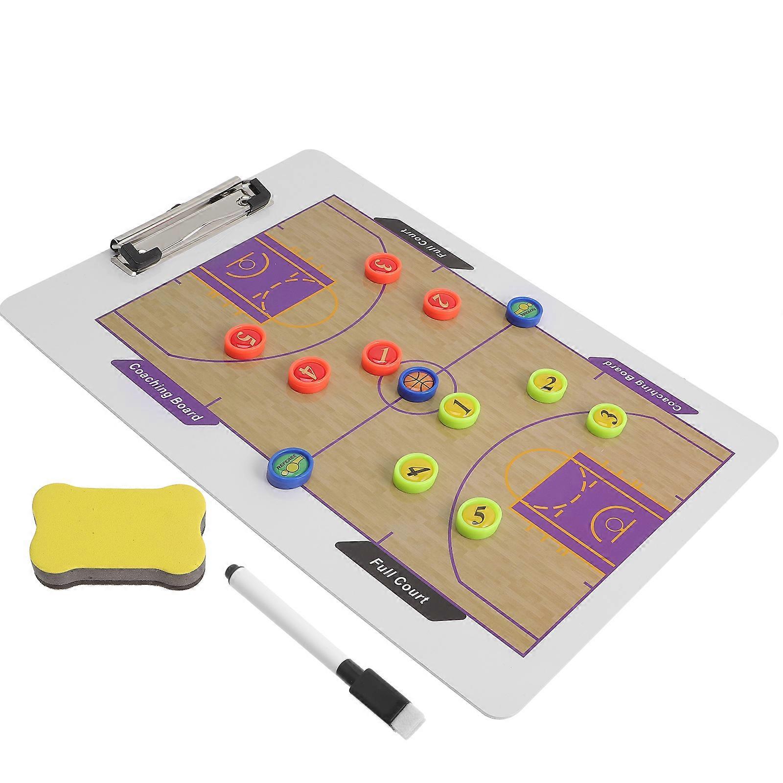 Double Sided Magnetic Dry Erase Board for Basketball Strategy and Player Tracking – Durable Training Accessory for Coaches and Teams