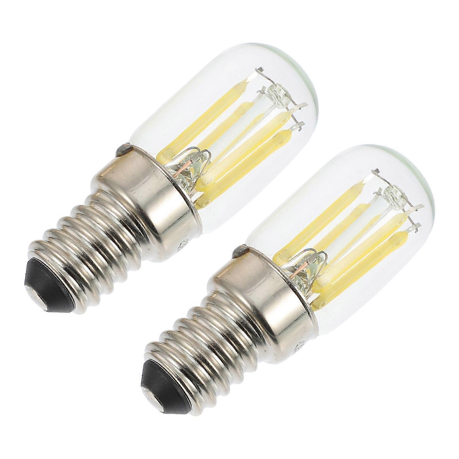 Fridge Light Led Appliance Bulb Kitchen Crowd Glass Material Energy Saving 2Pcs