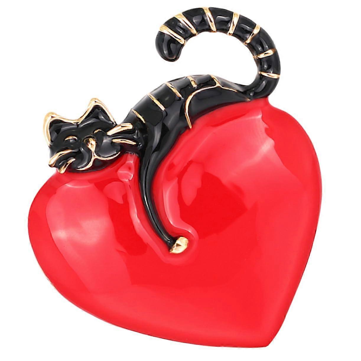 Catshaped brooch pin alloy durable collar pin accessory fashionable statement