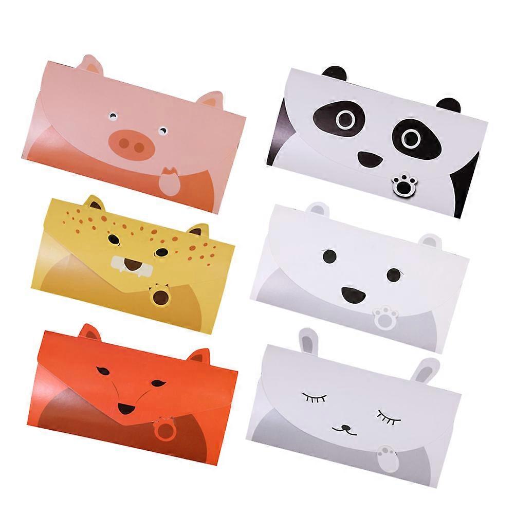 Cute Envelopes Creative Animal Patterns Kids Birthday Party Special Occasions Invitation Card Holder Rectangular Shape 16Pack