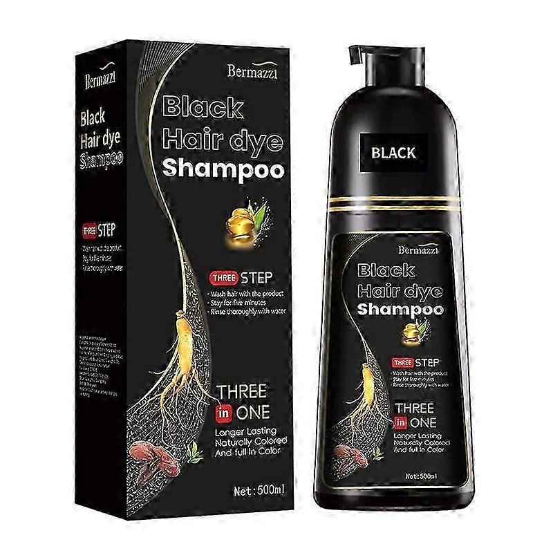 Hair Dye Shampoo 3 in 1 for Gray Hair Coverage, Hair Color Shampoo for Women Men, Natural Herbal Ingredients Shampoo