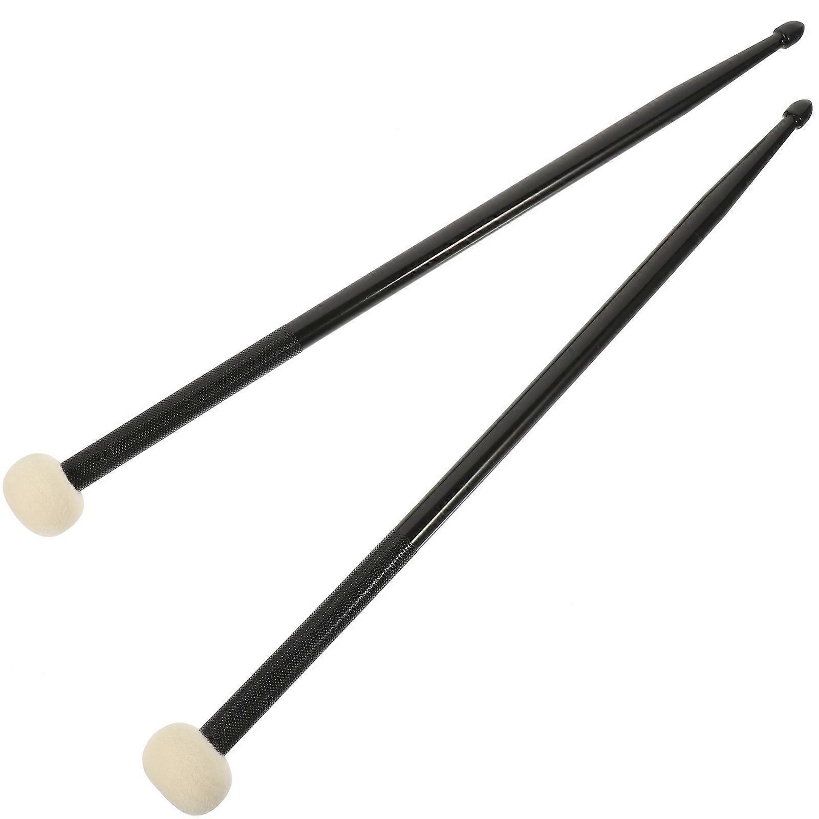Black Doubleend Nylon Drum Sticks for Practice and Performance with Smooth Surface Felt Tips