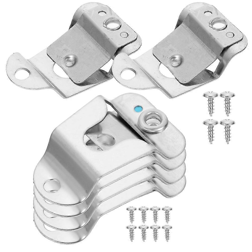 Mikrofonní věšák háčky z nerezové oceli mikrofon závěsné klipy držení mikrofonu stříbrná 5.00X3.00X0.80Cm 6ks