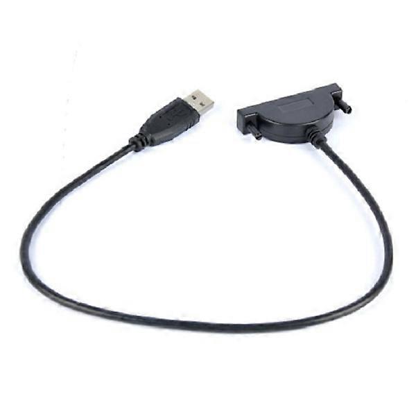 Notebook optical drive SATA to USB single drive line external optical drive box transfer cable USB external 7+6 conversion line，2pack