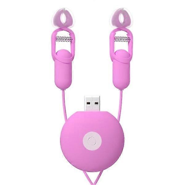 Electric silicone breast clamps with 10 modes, vibrating nipple stimulator with remote control.