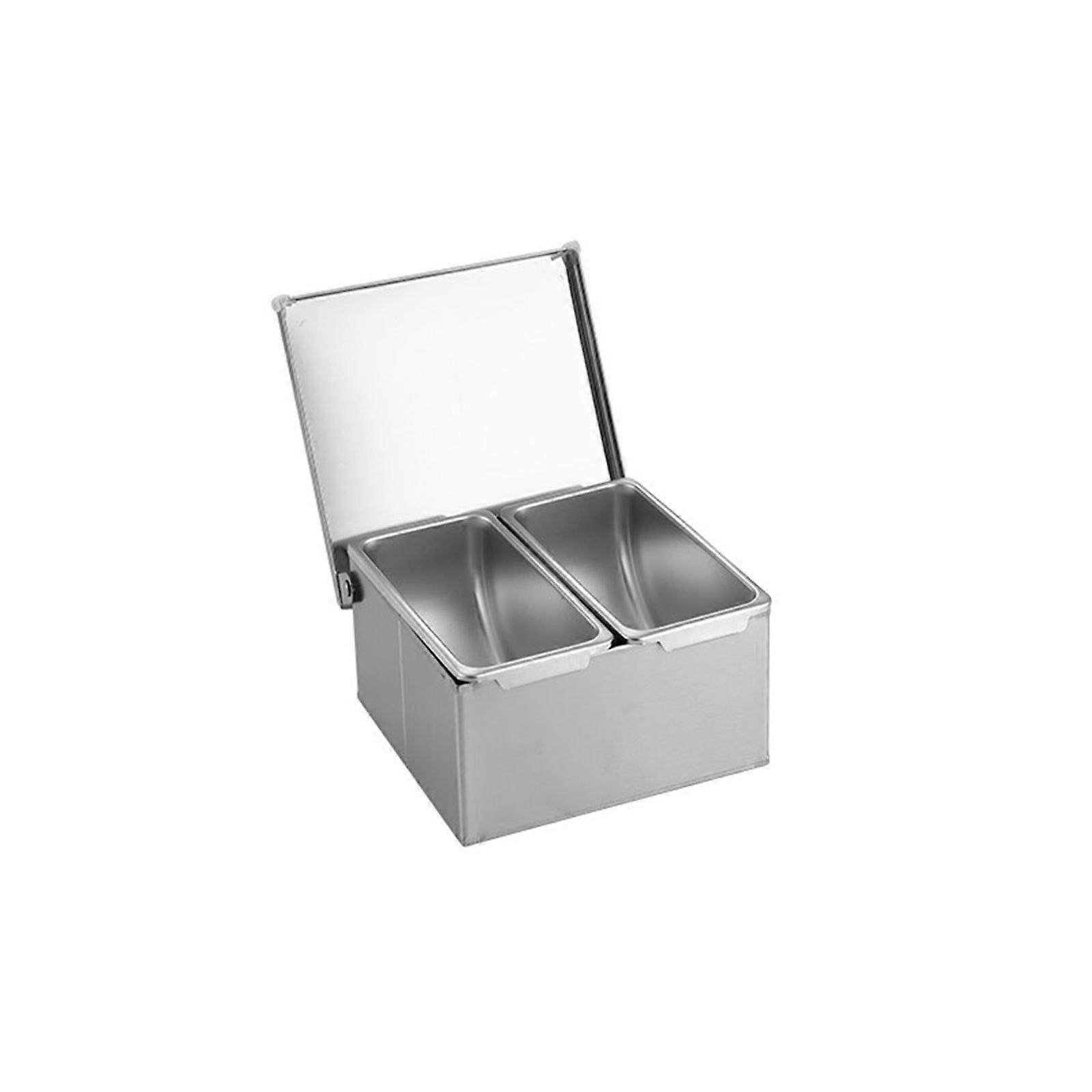 Premium Nonrust Steel Spice Box Multi Compartment Organizers For Kitchen Countertop Storage With Secure Nonslip Base Multicolor