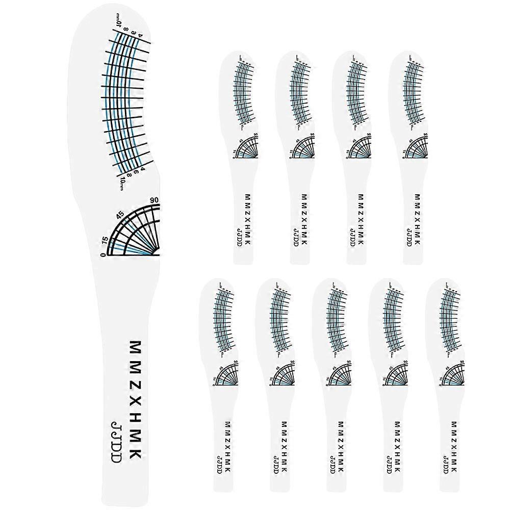 a polished product description for your **10pcs Lash Measuring Rulers with Curling Scale**:
### **10pcs Lash Measuring Rulers with Curling Scale
