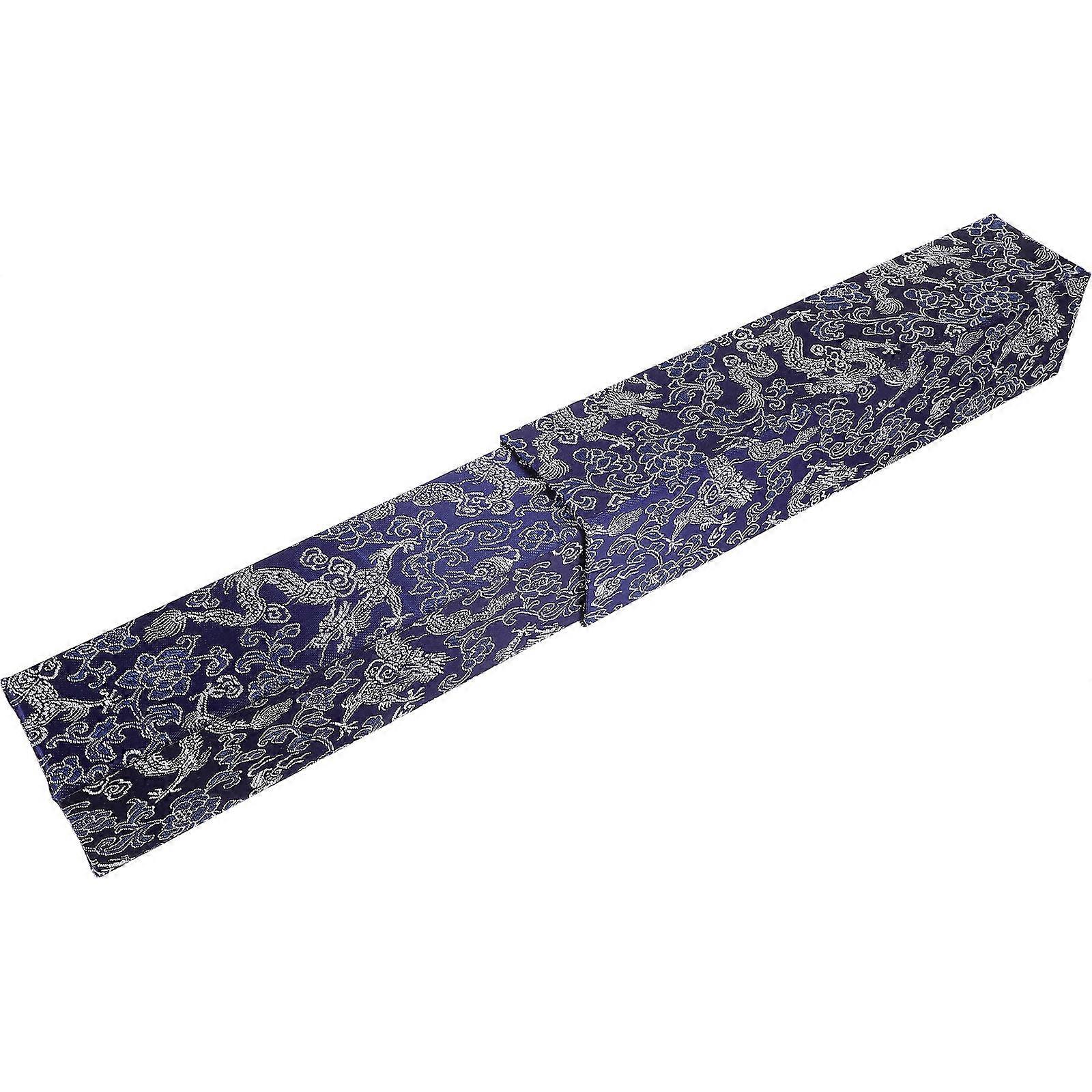 Scroll Organizer Box Thickened Art Storage Case for Calligraphy & Painting Durable Brocade Design Dragon Pattern