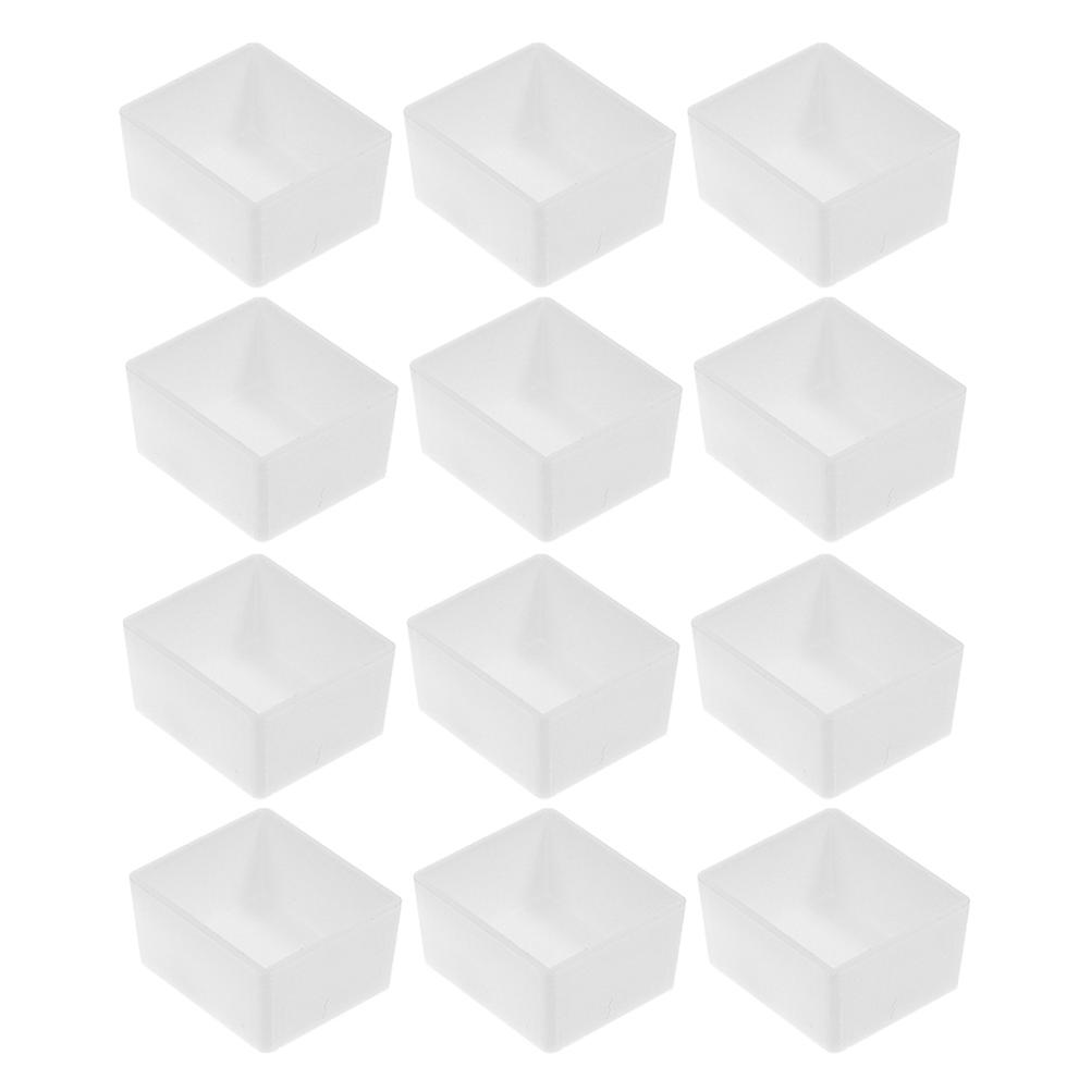 Watercolor Paint Pans Half Pans Artists Rectangular White Plastic Color Mixing 100Pcs