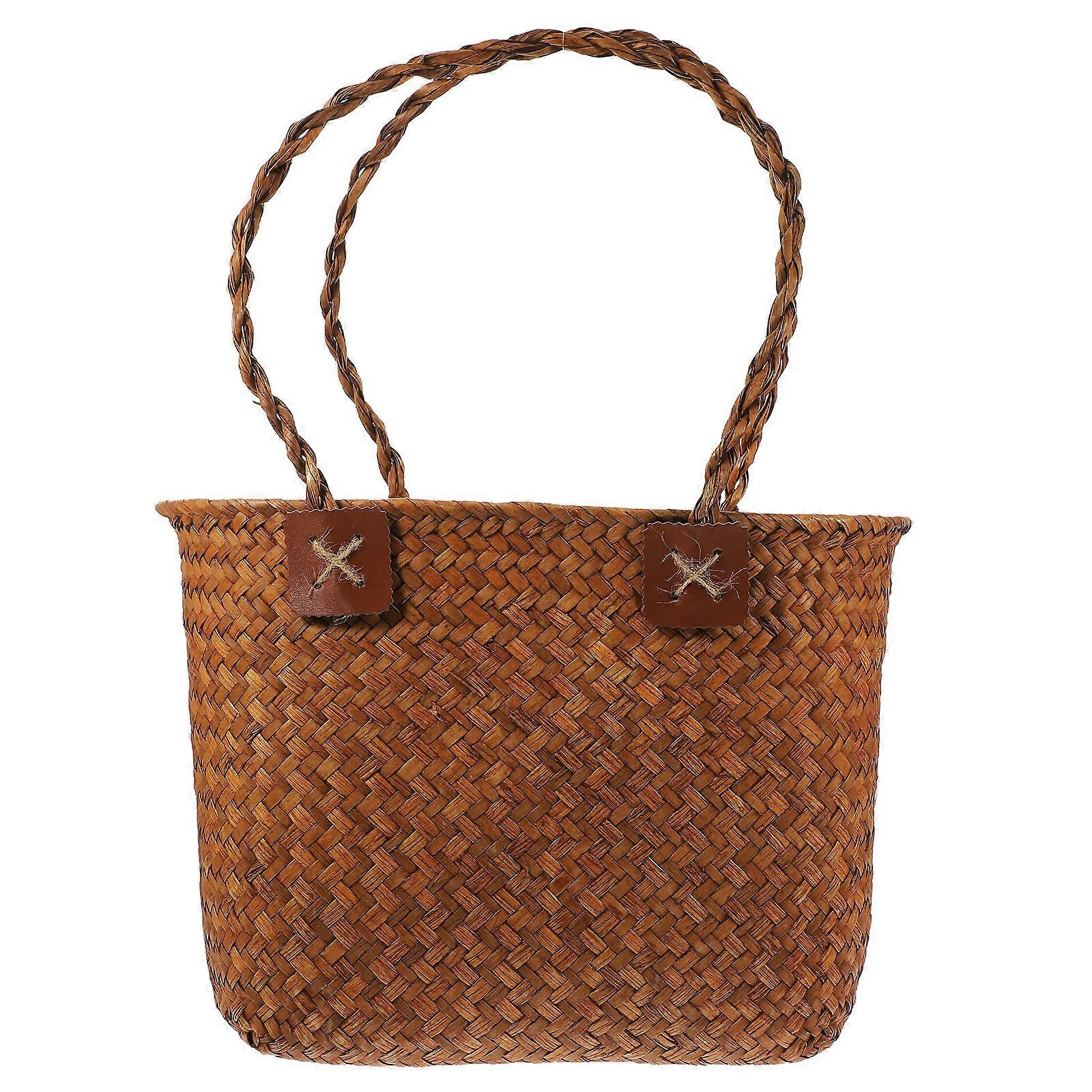 Woven Baskets Picnic Use Camping Use Large Capacity Coffee 1Pack