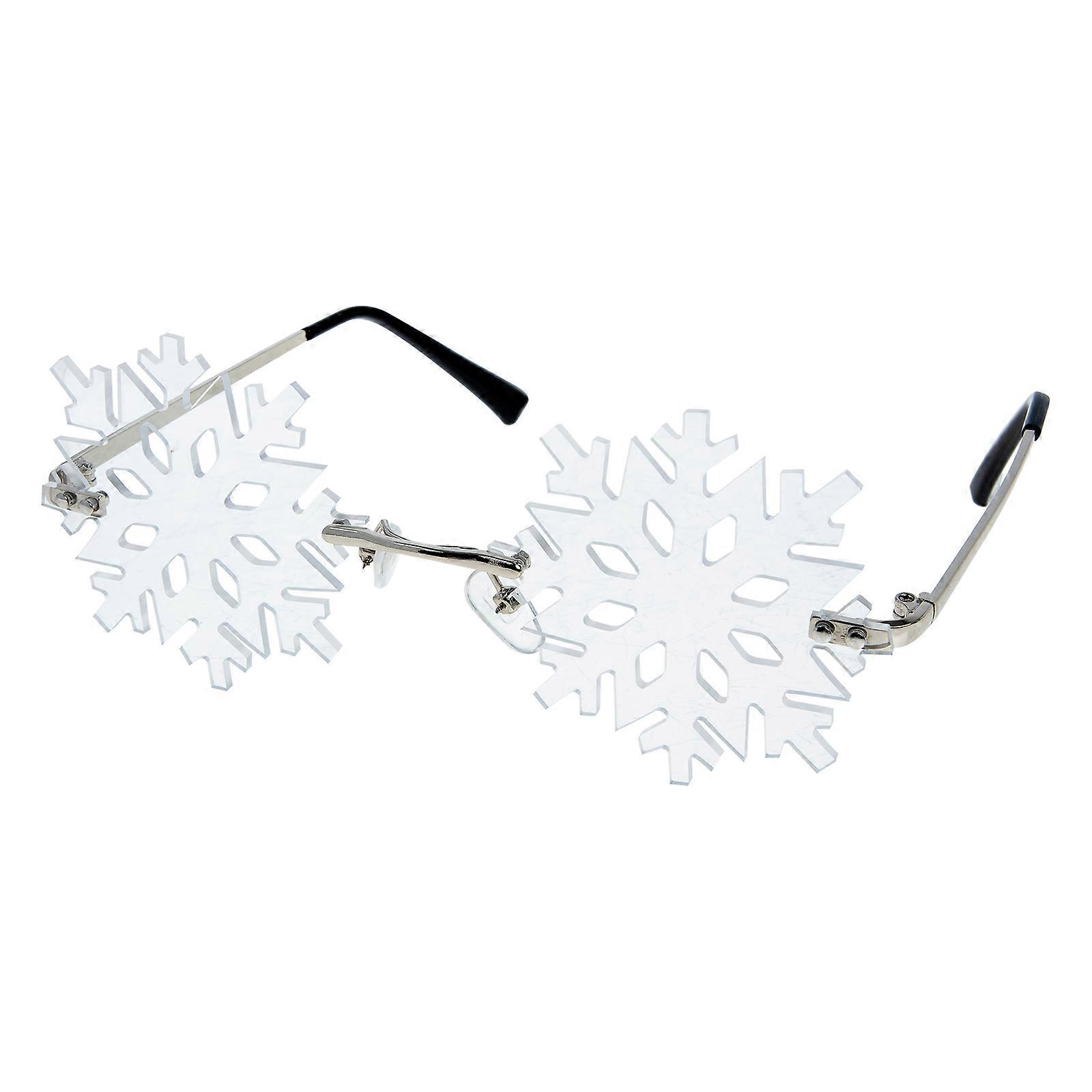 Snowflake Shape Sunglasses for Children White PC and Metal Material Easily Match Outfits 1 Pair