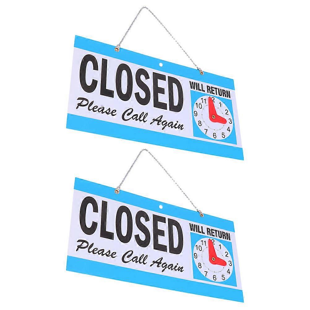 Shop Open Signs Open Closed Clock Sign Businesses Clock Adjustment 2Pcs
