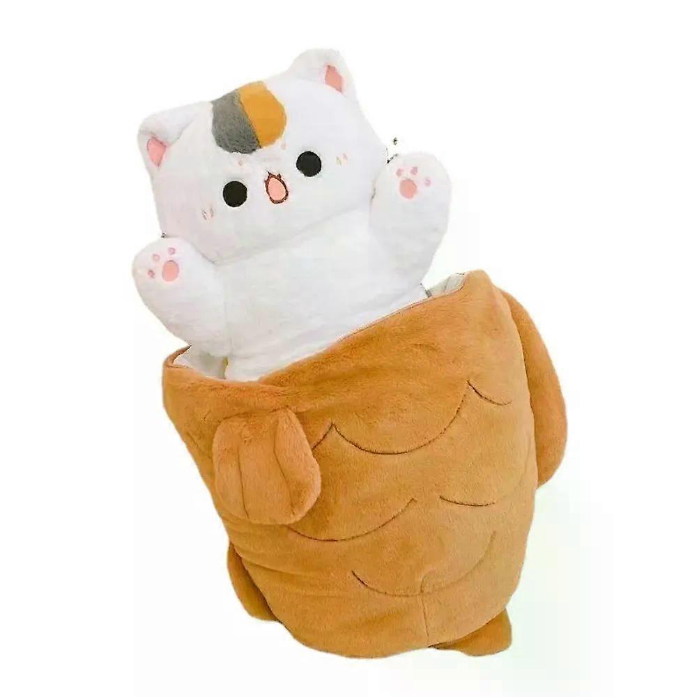 Cute 30/40cm Taiyaki Cat Plush Toy Lovely Creative Stuffed Animal Home Decor Fish Plush Throw Pillow Birthday Gifts for Girls