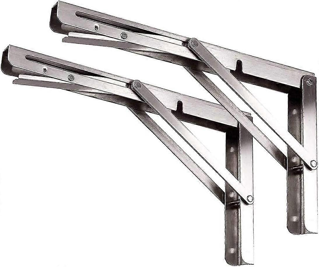 200mm foldable bracket, stainless steel foldable bracket, shelf bracket (2pcs).